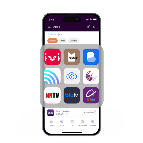 Discover Azercell apps with Kabinetim