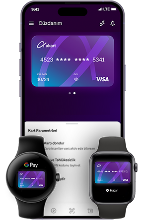 4. "akart"ı Apple/Google pay-ə əlavə et