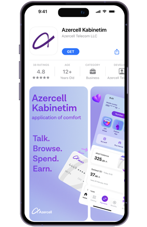  1. Download “Azercell Kabinetim” app